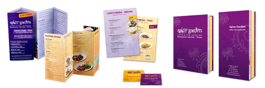 restauracja menu karty dań spice garden